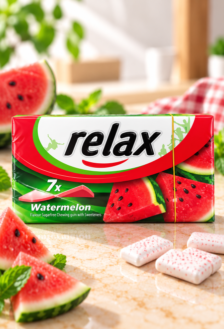 علكة خالية من السكر بنكهة البطيخ من Relax