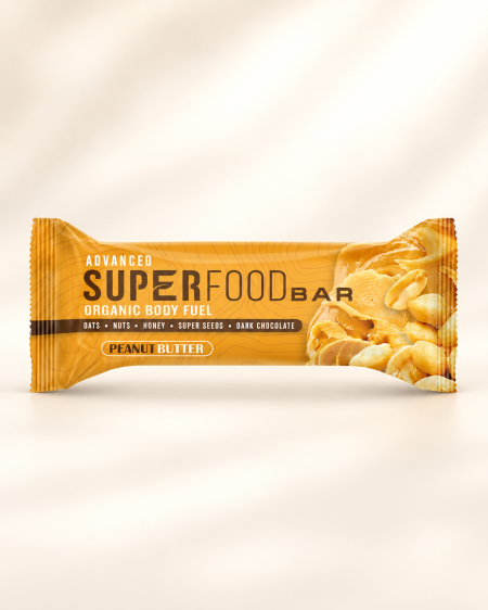 بار سوبر فود بزبدة الفول السوداني بدون سكر 60 غم من Advanced Superfood