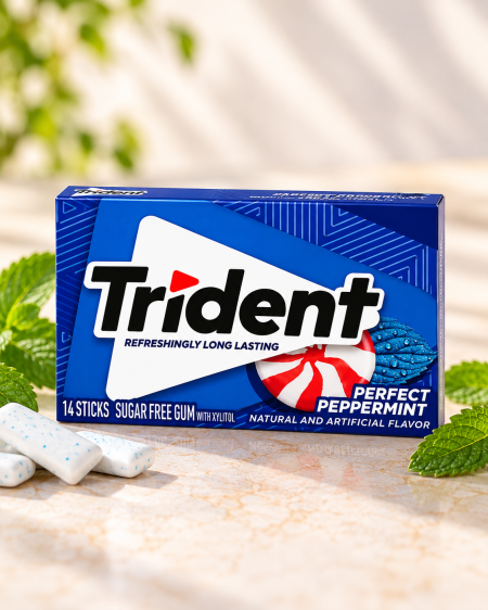 علكة خالية من السكر بنكهة النعناع الفلفلي 14 قطعة من Trident