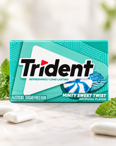 علكة خالية من السكر بنكهة النعناع الحلو 14 قطعة من Trident
