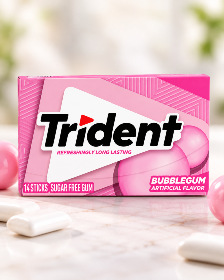 علكة خالية من السكر بنكهة العلكة الفقاعية 14 قطعة من Trident