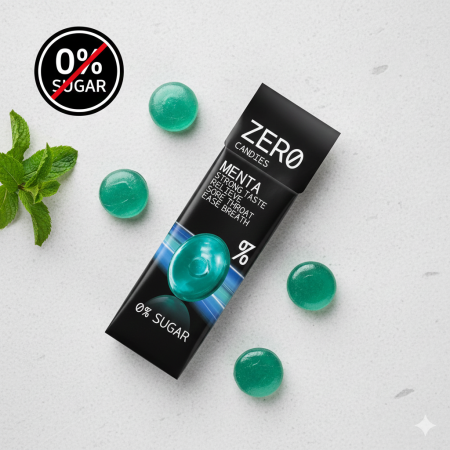 سكاكر ZERO بدون سكر مضاف بطعم النعنع