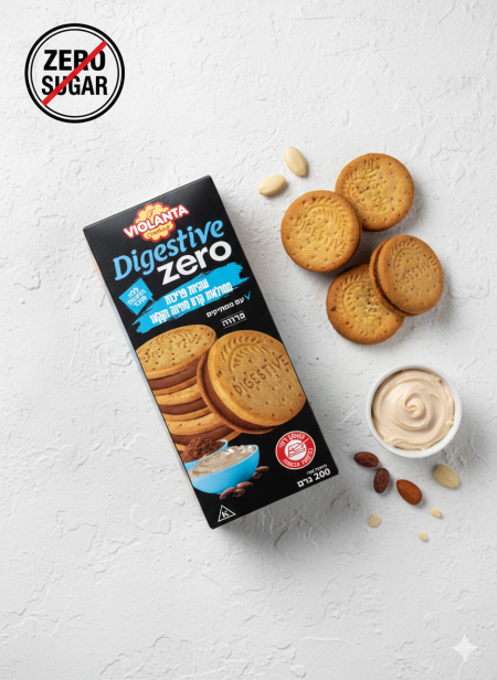 بسكوت هش مع كريم الطحينة والكاكاو بدون سكر مضاف 200غم