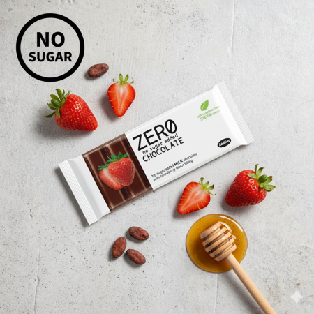شوكولاتة زيرو ZERO محلى بستيفيا 32غم بنكهة الفراولة