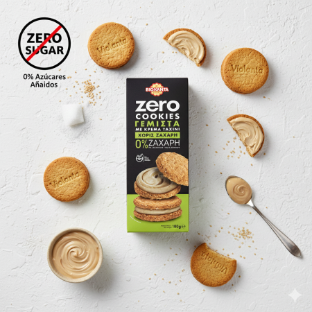 بسكوت هش مع كريم الطحينة بدون سكر مضاف 180غم