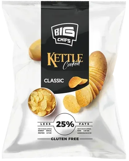 شيبس بطاطا بدون اضافة الملح خالي من الغلوتين