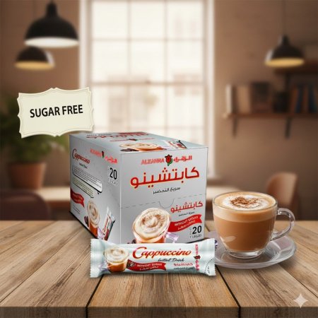 كابتشينو أصابع بدون سكر سريع التحضير 18غم الزهراء