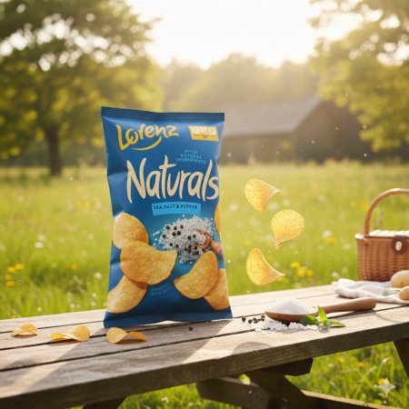 شيبس بطاطا طبيعية بنكهة الفلفل الاسود وملح البحر