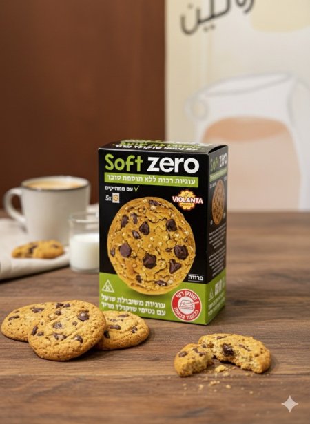 بسكويت دقيق الشوفان الكامل مع الشوكولاتة الداكنة بدون سكر مضاف 180غم