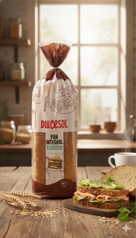 خبز شرائح توست كامل القمح خالي من السكريات ٨٢٠غم