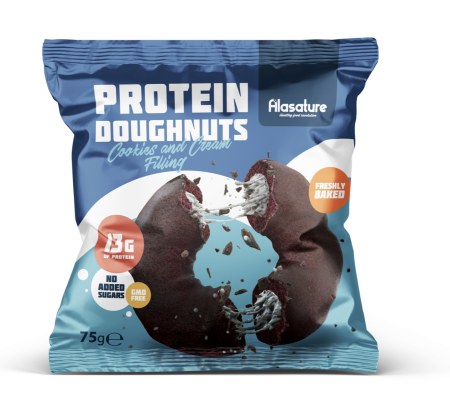 دونات بروتين بدون سكر بنكهة الكوكيز والكريمة 16غم بروتين
