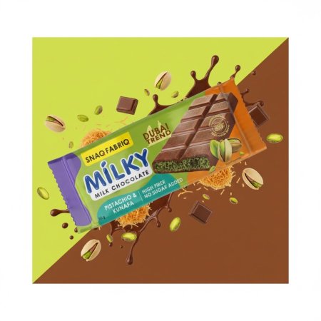 شوكولاتة الحليب مع زبدة الفستق الحلبي (بستاشيو) بدون سكر