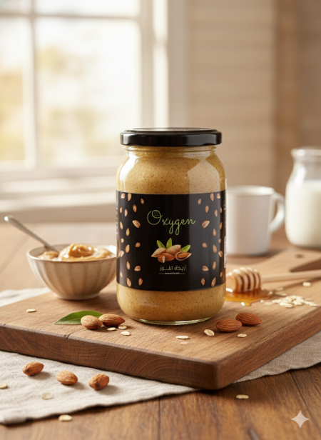 زبدة اللوز الطبيعة بدون سكر