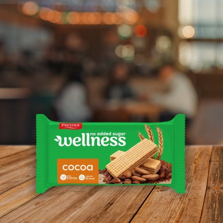 ويفر wellness بالكاكاو بدون سكر 135 غم