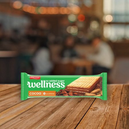 ويفر بار بالكاكاو بدون سكر  Wafer wellness 25g