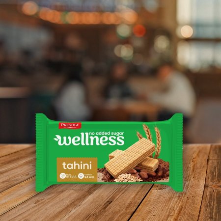 ويفر wellness بالطحينة بدون سكر 135 غم